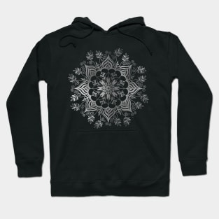 Floral Mandala - Silver Hoodie